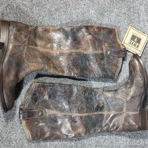 Frye Distressed Brown Knee Boots